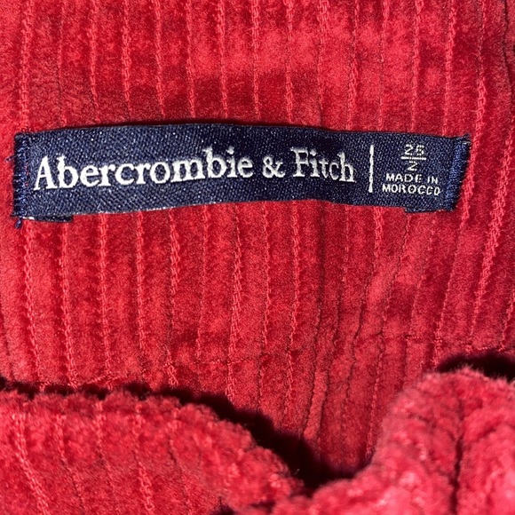 Abercrombie & Fitch Red Velvet Pants - Picture 4 of 4